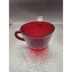 Anchor Hocking Royal Ruby Red‎ Glass Tea Coffee Cup Mug 1393